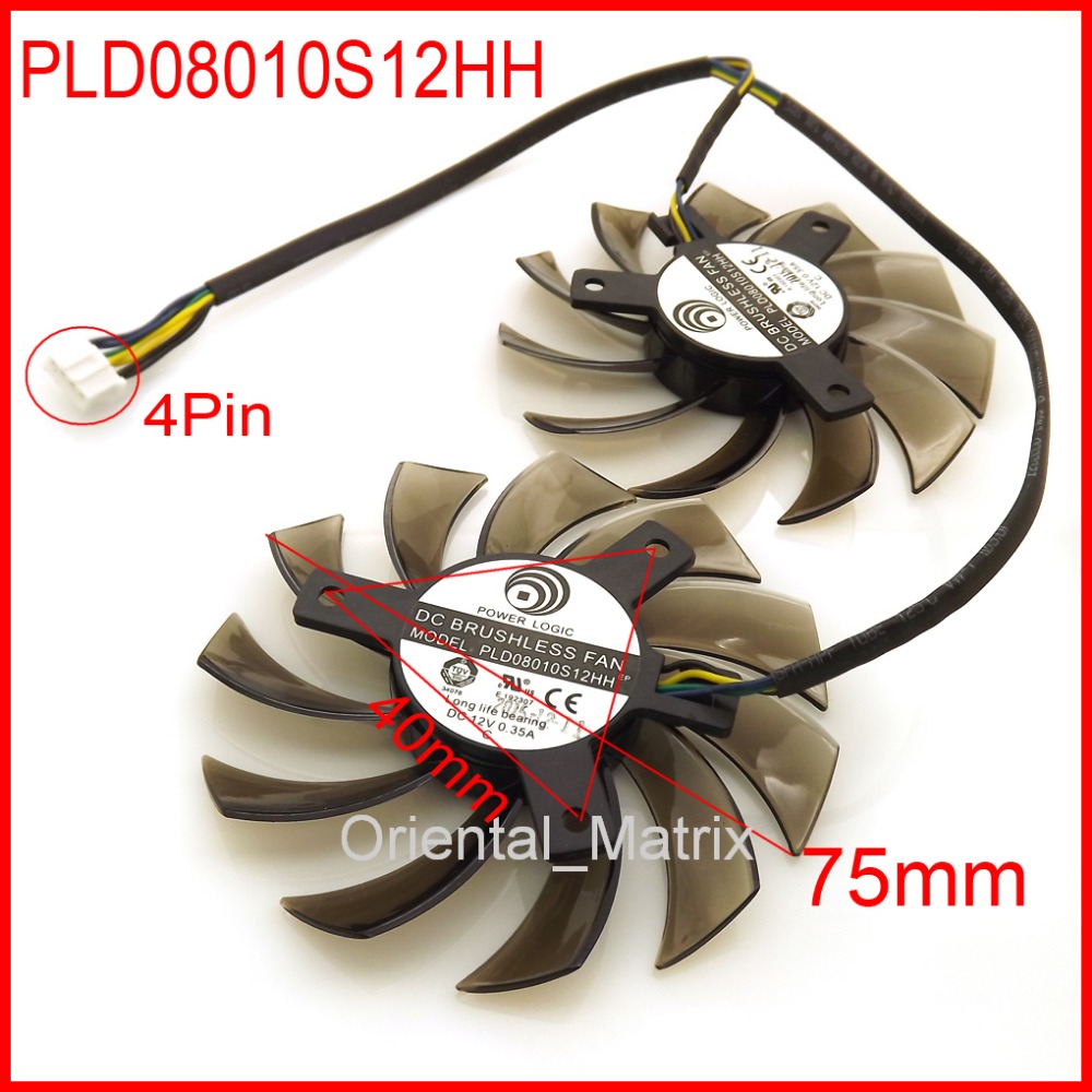 Air Cooler Cpu - จัดส่งฟรี 2 ชิ้น/ล็อต PLD08010S12HH 75 มม.12